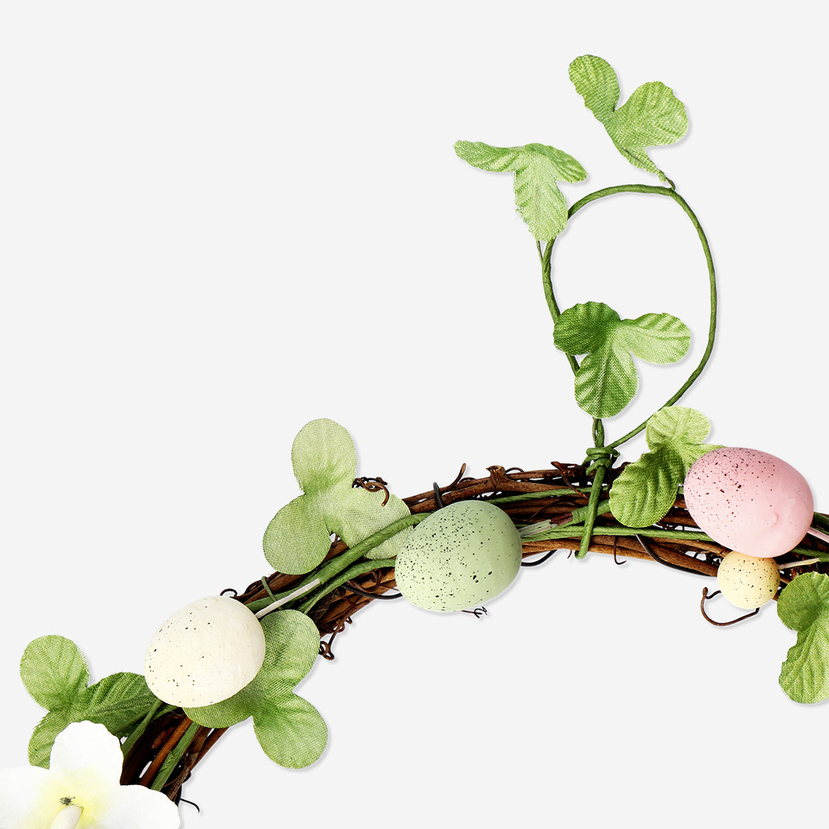 WREATH FOR DOOR W EGGS AND LEAVES DIA 25 CM