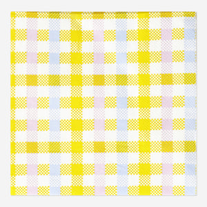 16'lı Çok Renkli Kareli Peçete 16,5 cm x 16,5 cm