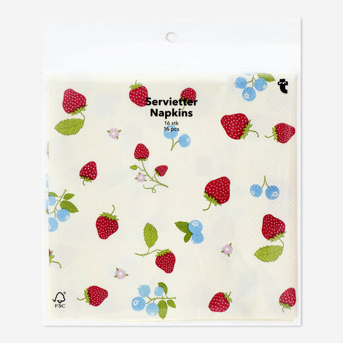 NAPKIN SUMMER BERRIES 16 PCS 16,5X16,5 CM