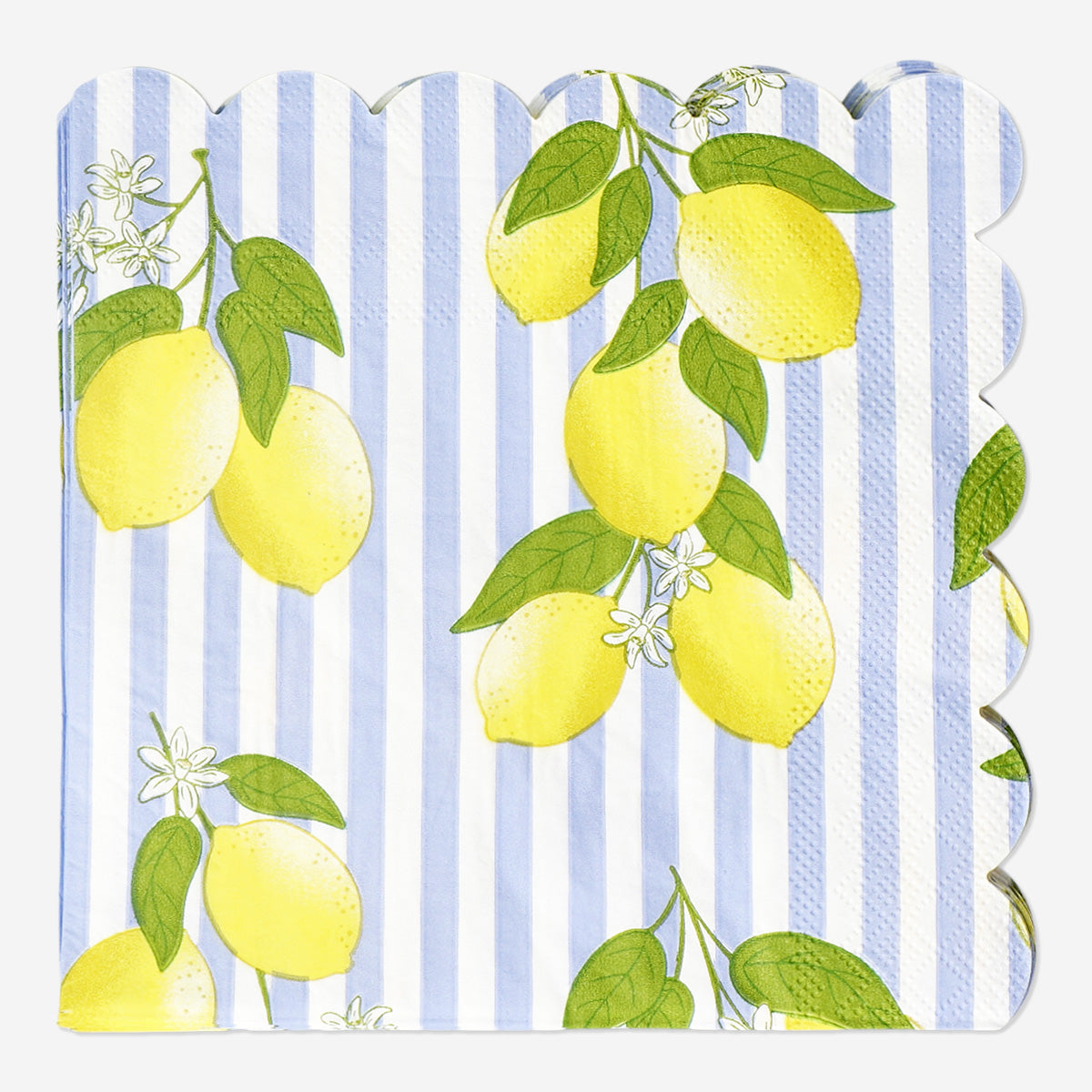 16'lı Limon Desenli Çizgili Peçete 16,5 cm x 16,5 cm