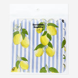 16'lı Limon Desenli Çizgili Peçete 16,5 cm x 16,5 cm