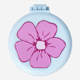 HAIRBRUSH FOLDABLE FLOWER W MIRROR