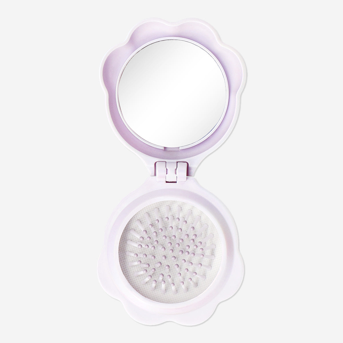 HAIR BRUSH FOLDABLE PAW SHAPE W MIRROR