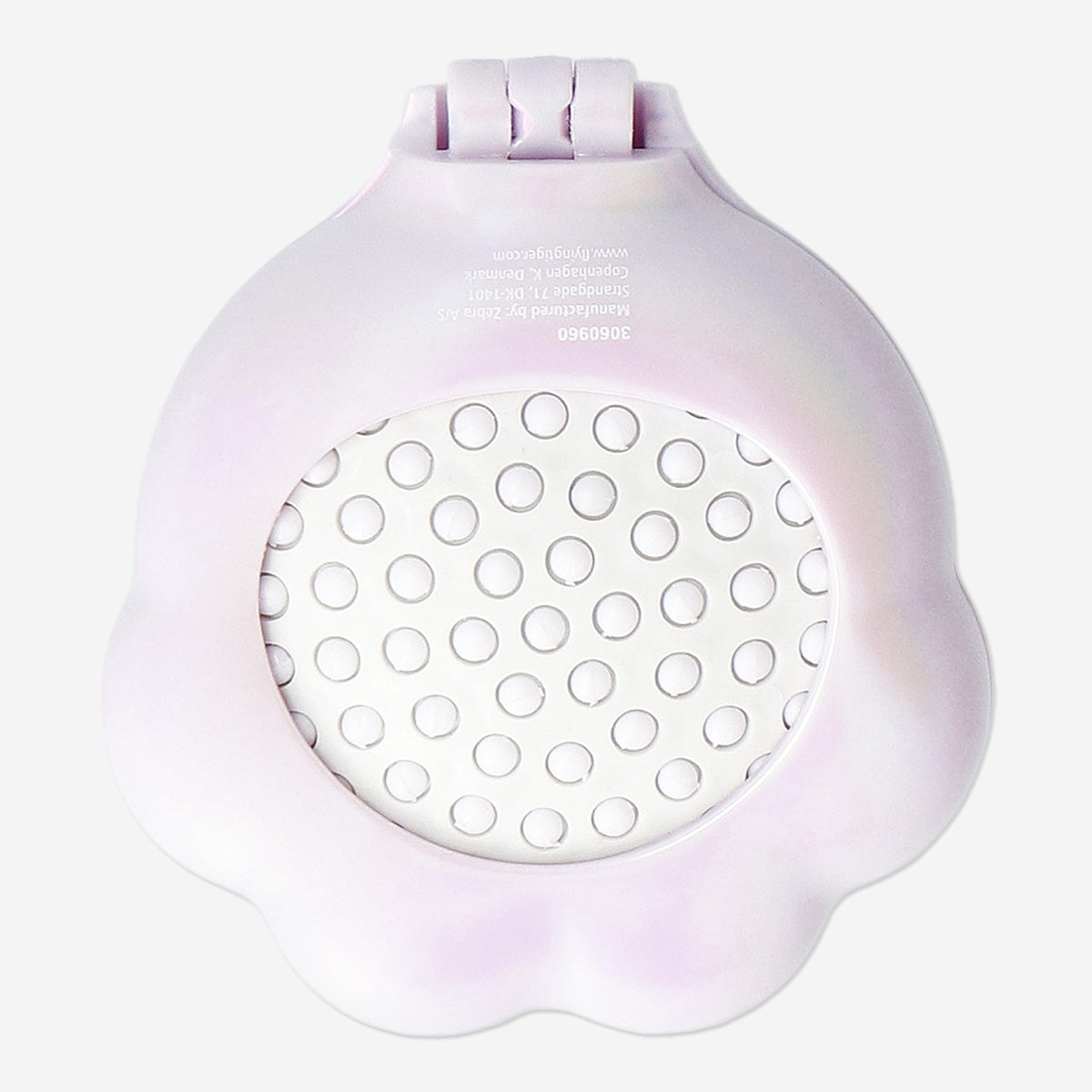 HAIR BRUSH FOLDABLE PAW SHAPE W MIRROR