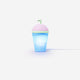 Bubble Tea Şeklinde Mor Lamba 14,5 cm