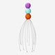 HEADMASSAGER WOOD PURPLE/GREEN/ORANGE