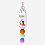 HEADMASSAGER WOOD PURPLE/GREEN/ORANGE
