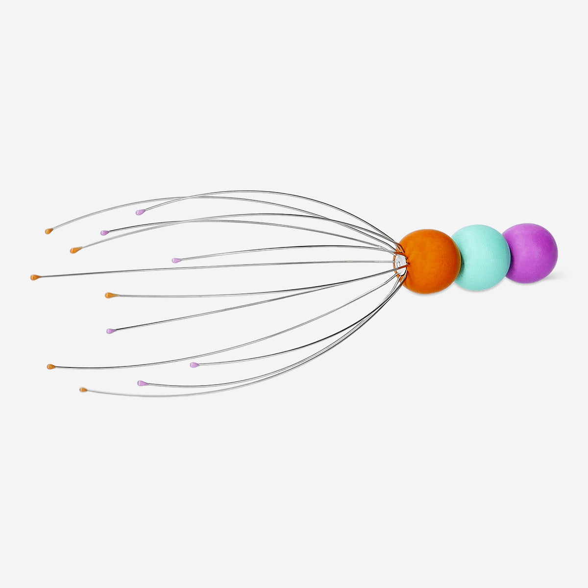 HEADMASSAGER WOOD PURPLE/GREEN/ORANGE