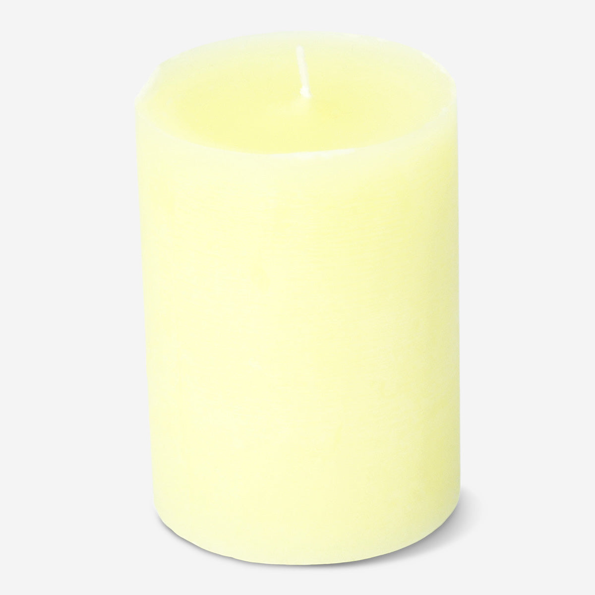 Parlak Sarı Rustik Mum 8 cm