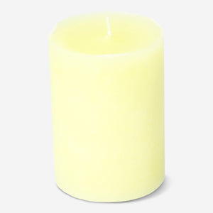Parlak Sarı Rustik Mum 8 cm