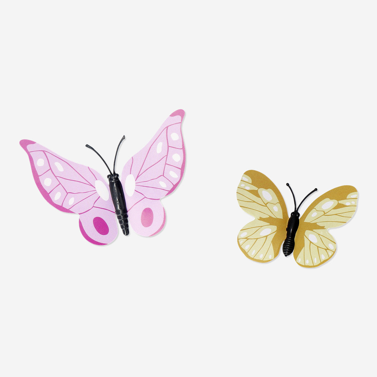 DECORATION WITH CLIP BUTTERFLY 2PCS SET
