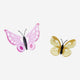 DECORATION WITH CLIP BUTTERFLY 2PCS SET