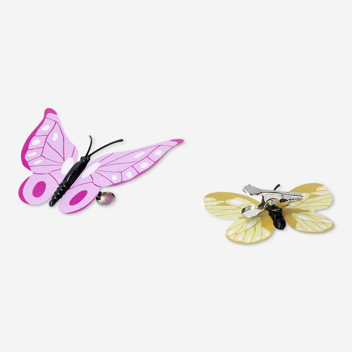 DECORATION WITH CLIP BUTTERFLY 2PCS SET