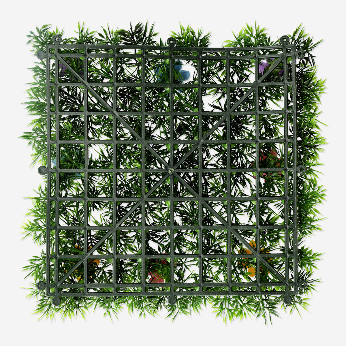Çiçekli Dekoratif Yapay Çim 17 cm x 17 cm
