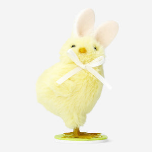 CHICKEN W BUNNY EARS YELLOW SMALL
