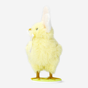 CHICKEN W BUNNY EARS YELLOW SMALL