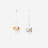 BAUBLE EGG GLASS W FLOWER 4 PCS