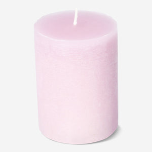 Açık Pembe Rustik Mum 8 cm