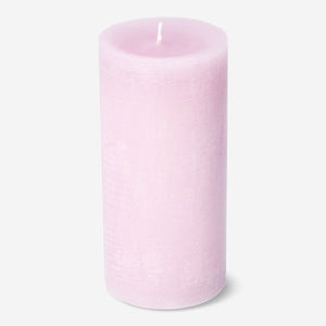 Açık Pembe Rustik Mum 12 cm