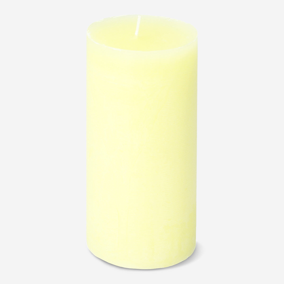 Parlak Sarı Rustik Mum 12 cm
