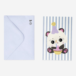 Panda Desenli Tebrik Kartı