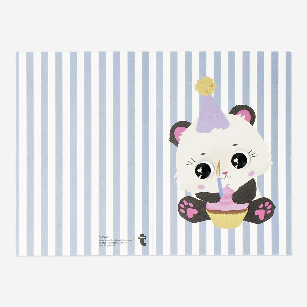 Panda Desenli Tebrik Kartı