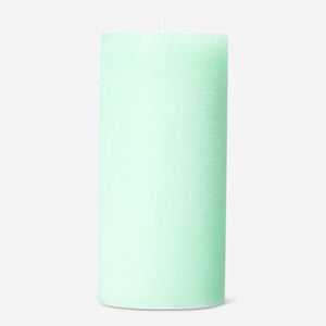 Parlak Yeşil Rustik Mum 12 cm