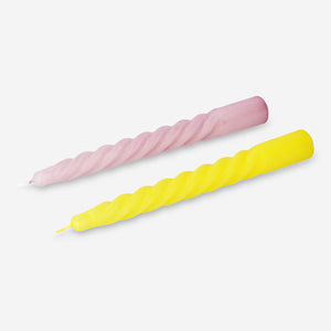 CANDLE DINNER H.19CM DIA 2,2CM 4PCS TWISTED