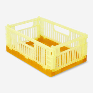 Katlanabilir Sarı Parlak Plastik Kasa 25 cm x 16 cm