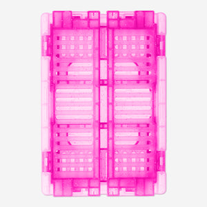 Katlanabilir Açık Pembe Parlak Plastik Kasa 15 cm x 10 cm
