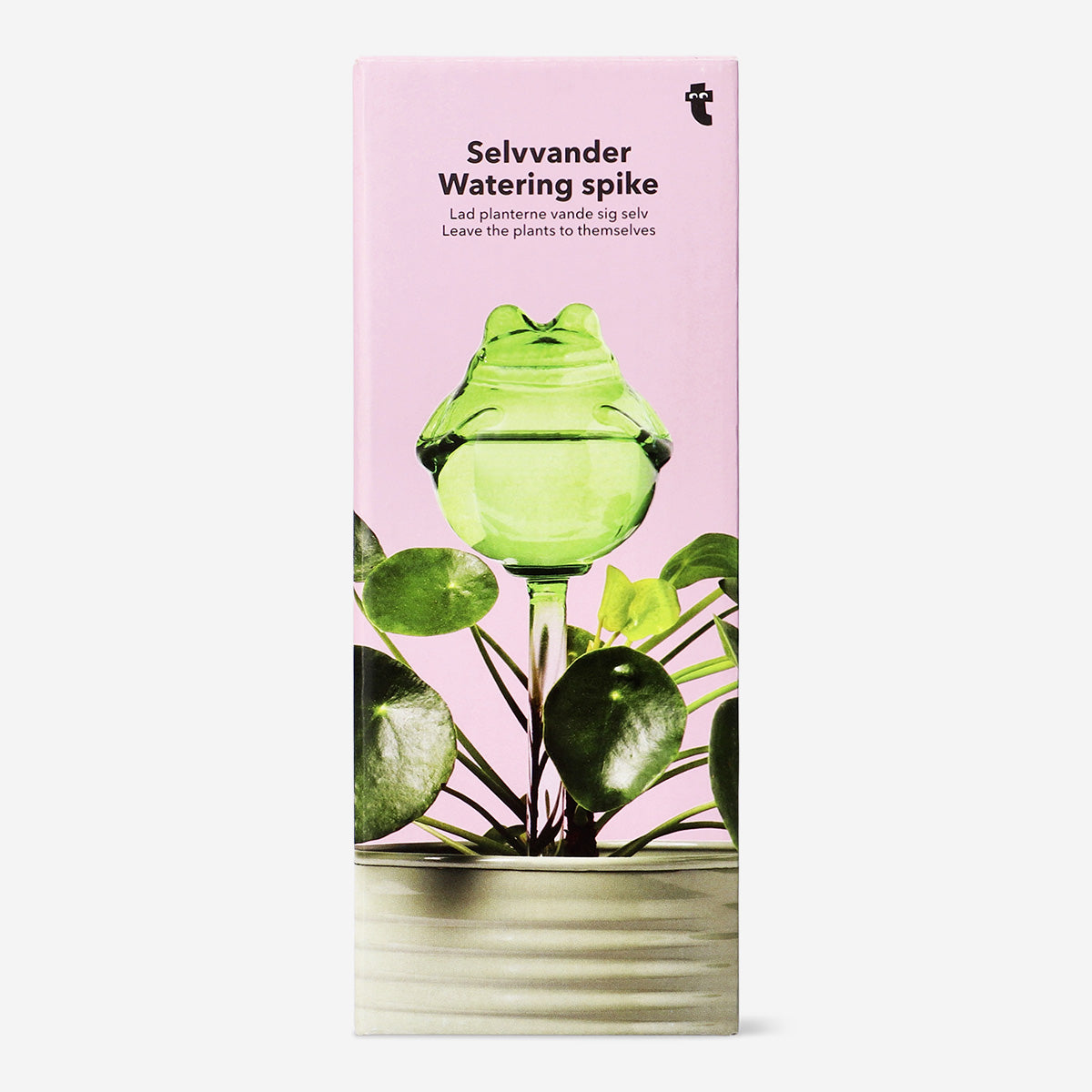 SELF WATERING GLASS TUBE AS FROG