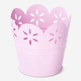 POT IRON DIA 10CM W. FLOWERS