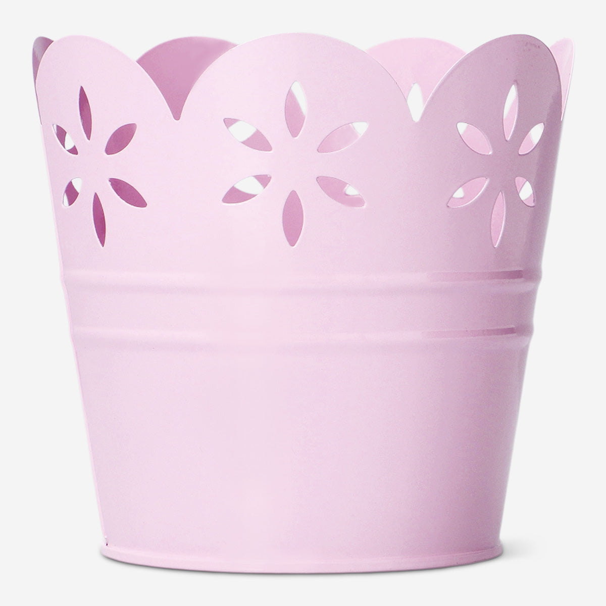 POT IRON DIA 10CM W. FLOWERS