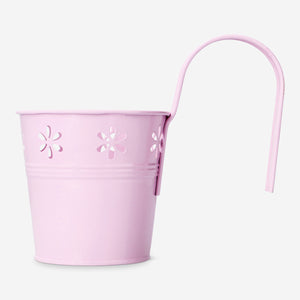 POT IRON W. HANGER DIA 10CM W. FLOWERS