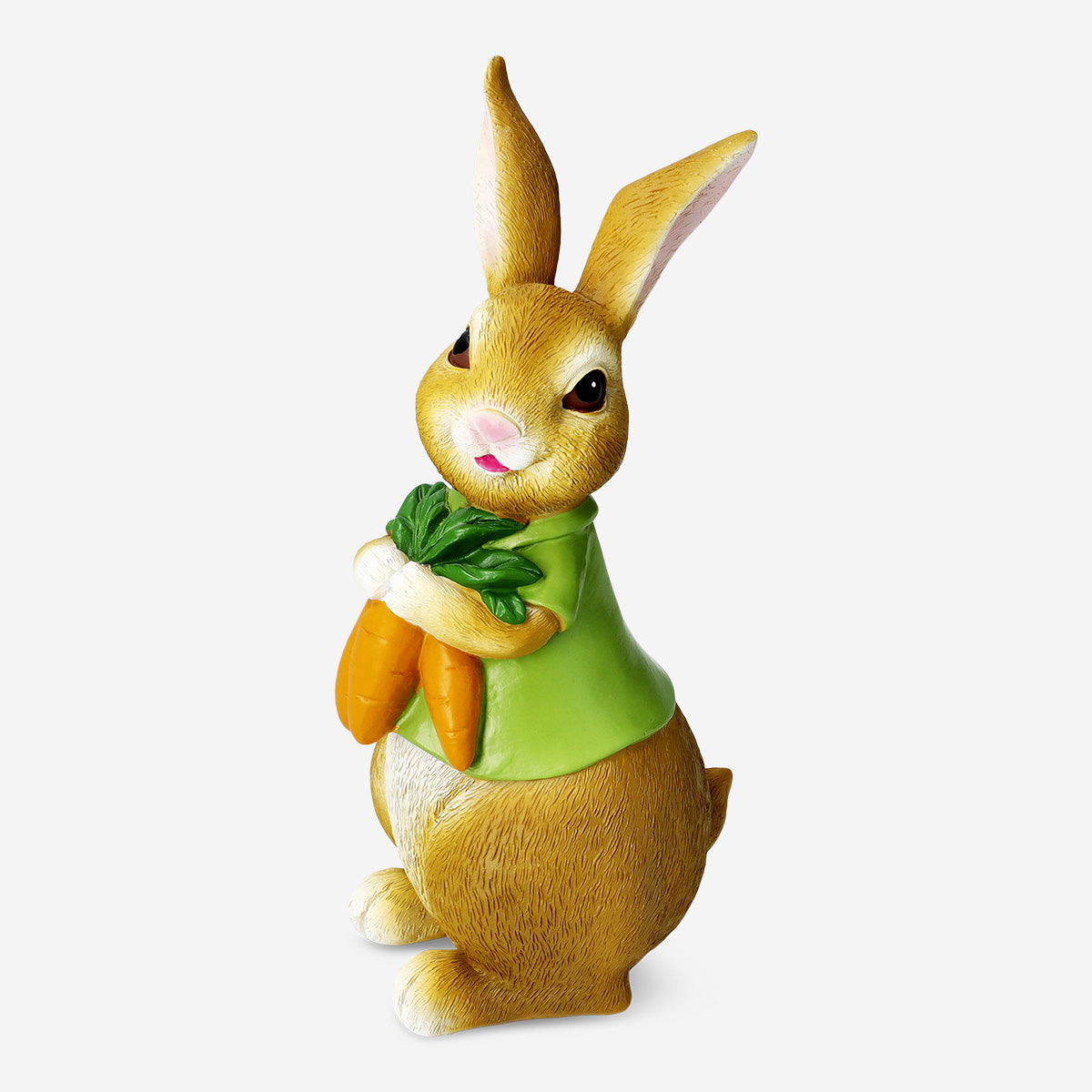 RABBIT RESIN HOLDING CARROTS