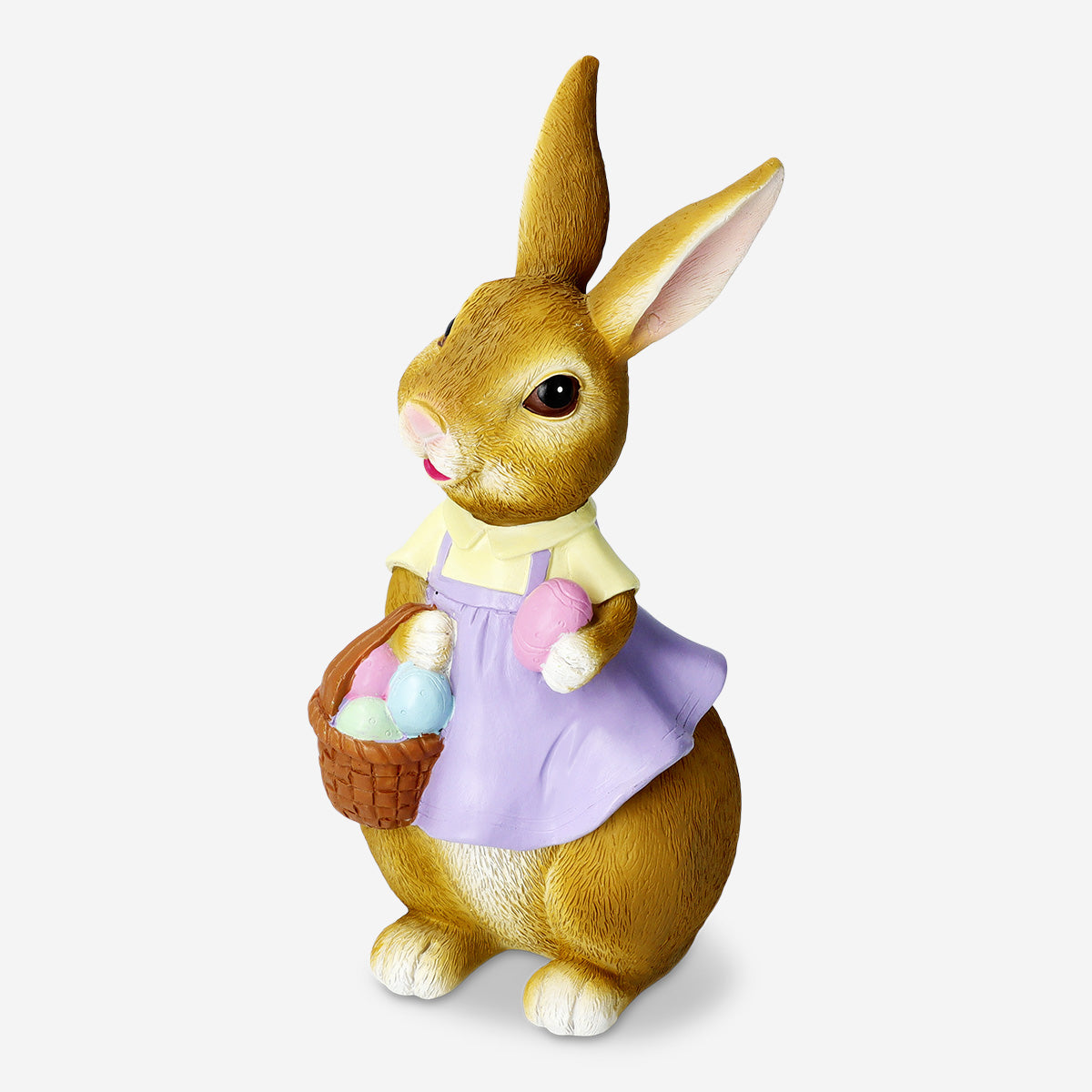 RABBIT RESIN HOLDING EGGS