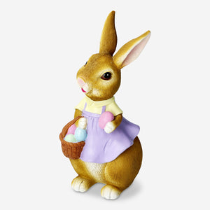 RABBIT RESIN HOLDING EGGS