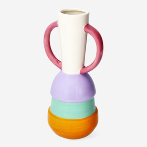 VASE CERAMIC W HANDLES