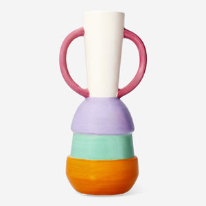 VASE CERAMIC W HANDLES