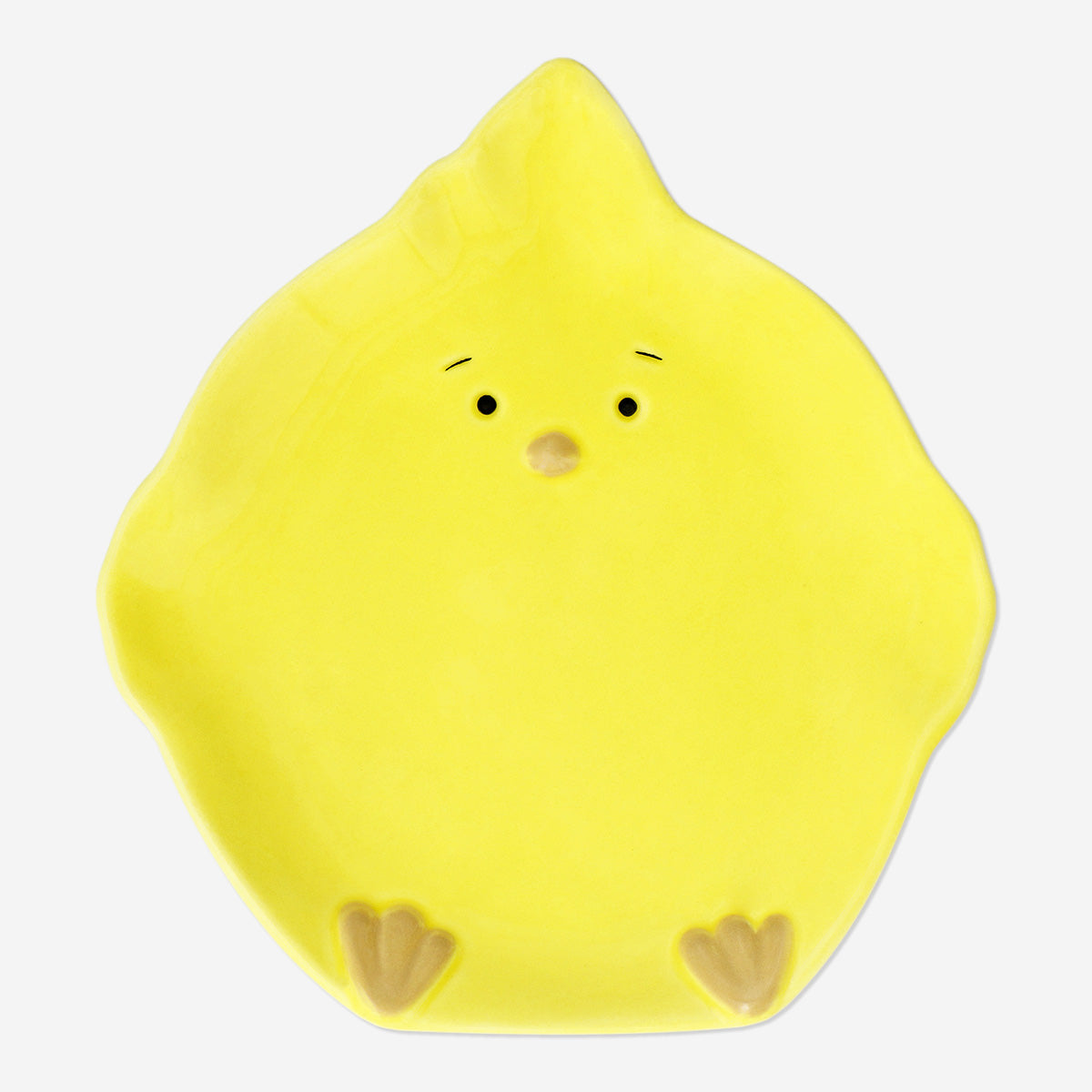 PLATE SHAPED AS CHICKEN SMALL YELLOW