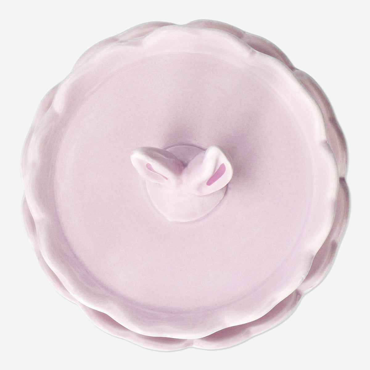 PLATE SERVING 2 TIER BUNNY 16X14CM