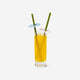 REUSEABLE STRAWS PP WITH CHERRY BLOSSOM CLIPS 4 PCS