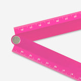RULER FOLDED METAL PINK