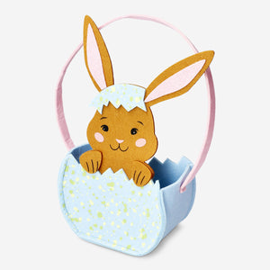 BAG FOR EGG HUNT IN RECYCLED FELT RABBIT