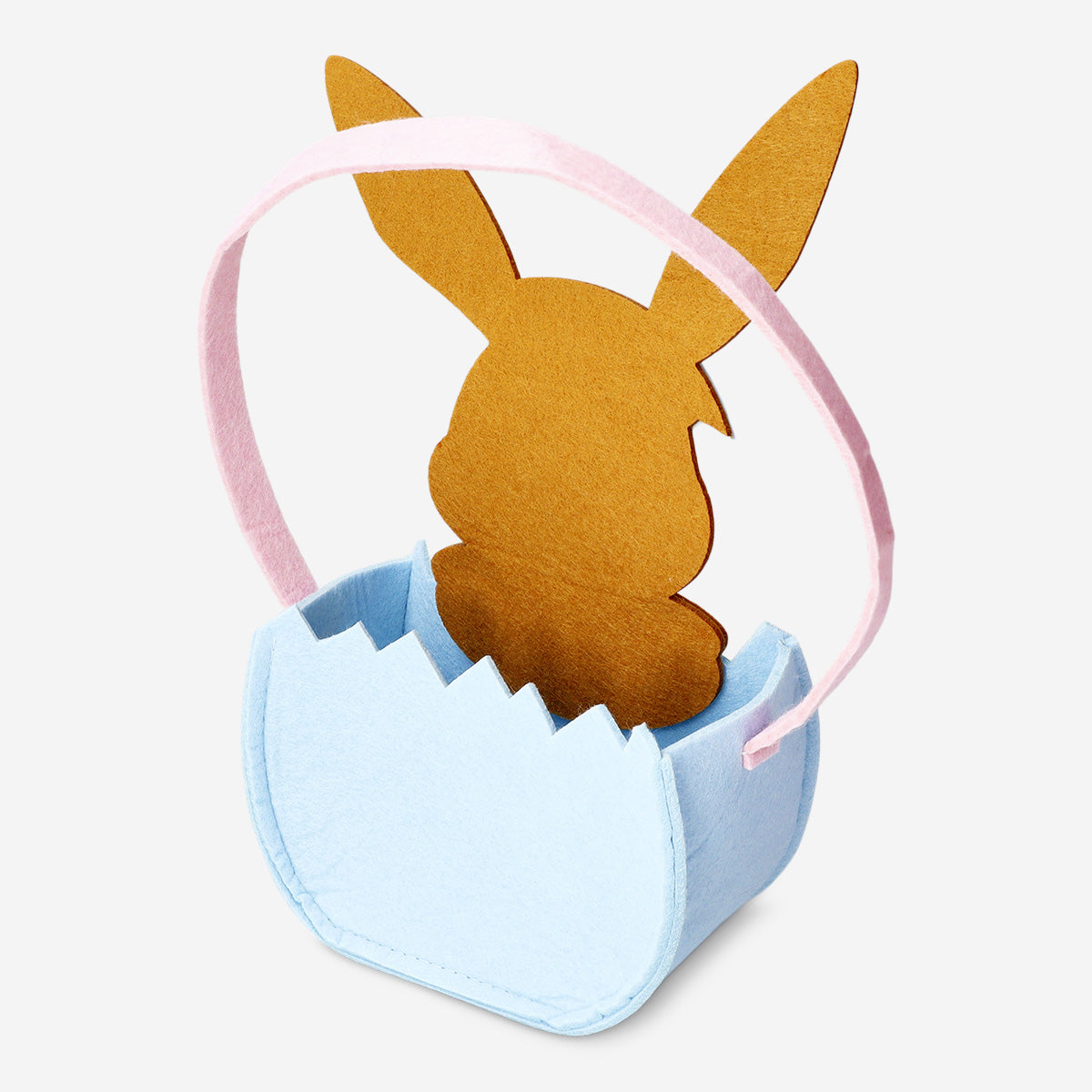 BAG FOR EGG HUNT IN RECYCLED FELT RABBIT