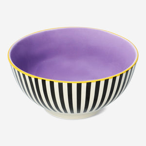 BOWL WITH STRIPES AND COLOR INSIDE