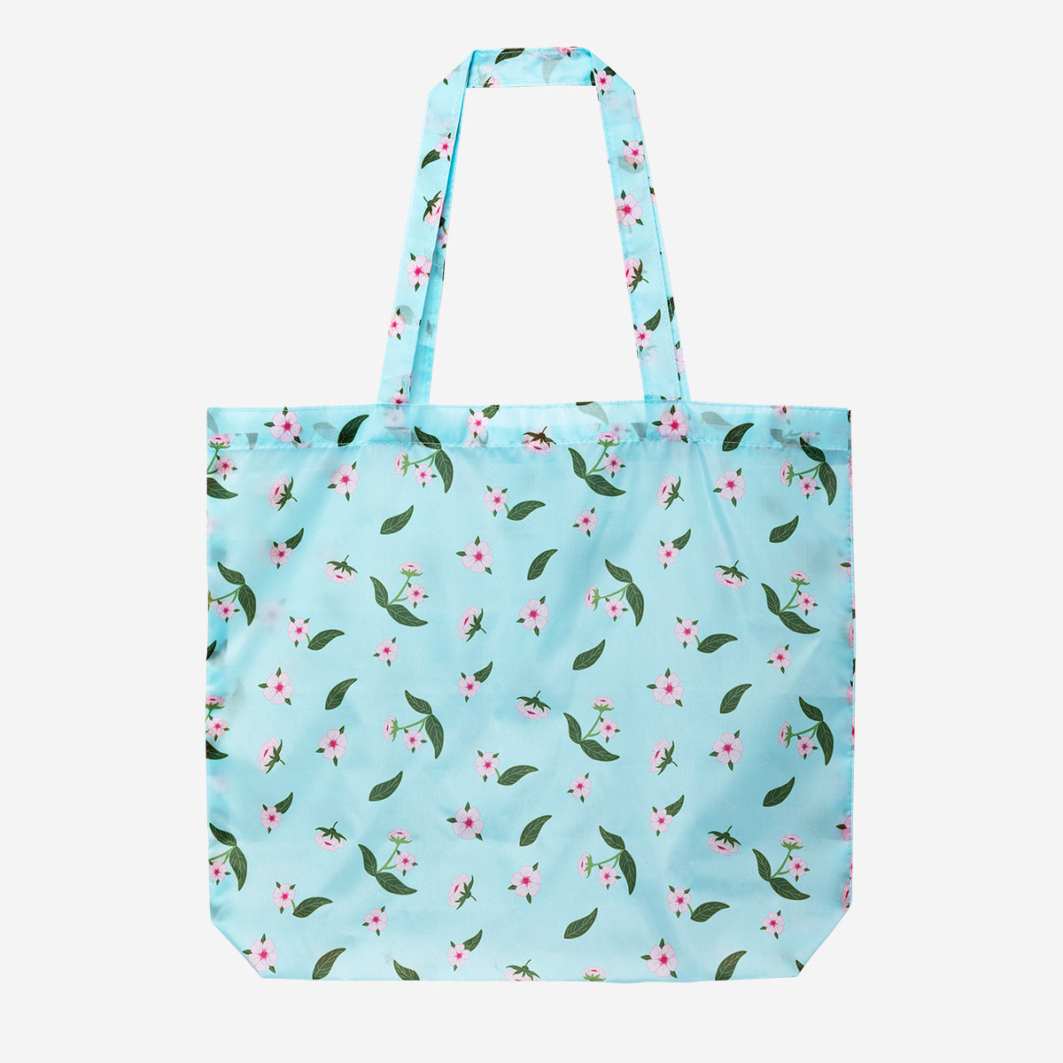BAG FOLDABLE W. CARABIN CHERRY BLOSSOM BLUE