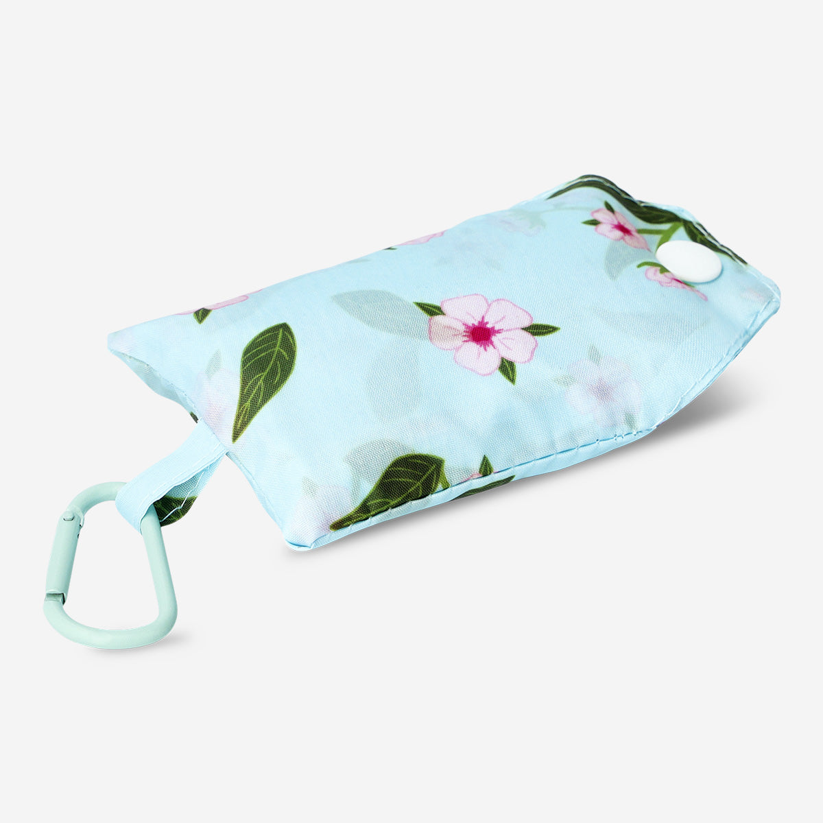 BAG FOLDABLE W. CARABIN CHERRY BLOSSOM BLUE