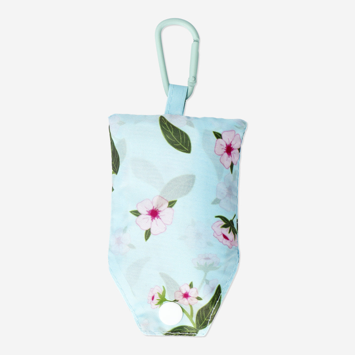 BAG FOLDABLE W. CARABIN CHERRY BLOSSOM BLUE