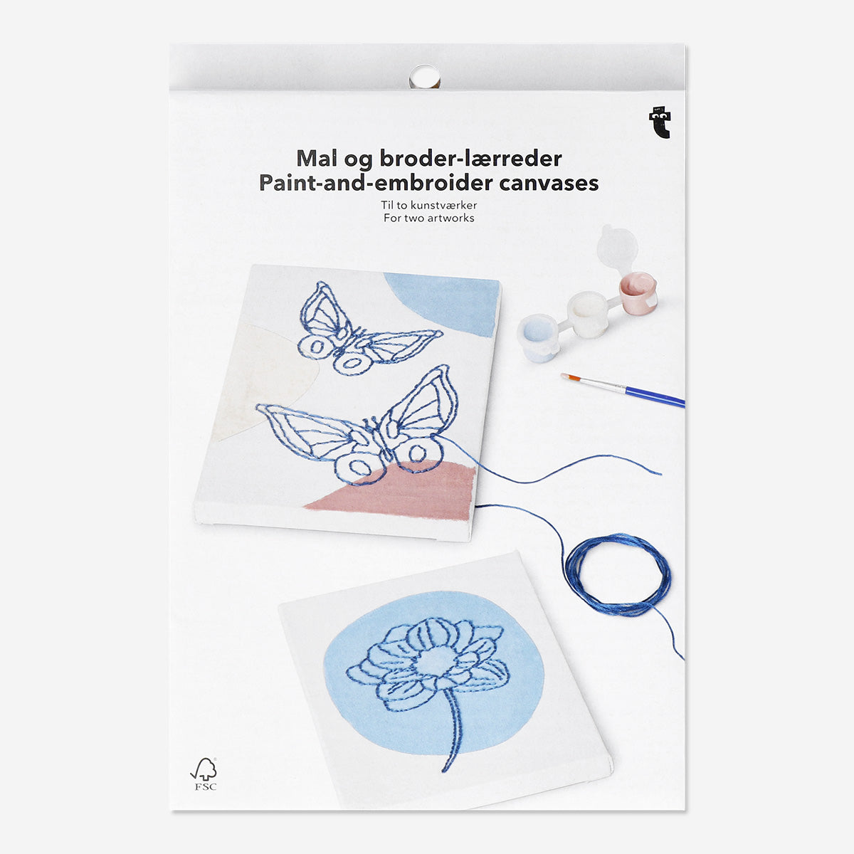 CANVAS KIT FOR EMBROIDERY AND PAINT